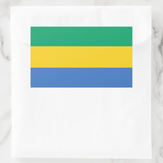 Gabon Flag Rechteckiger Aufkleber (Tasche)