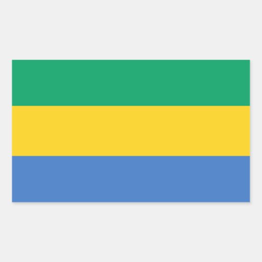 Gabon Flag Rechteckiger Aufkleber (Vorderseite)