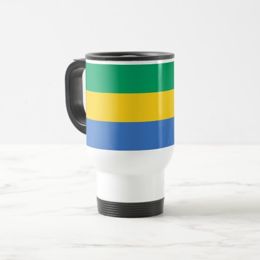 Gabon Flag Reisebecher (Vorderseite Links)