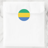 Gabon Flag Runder Aufkleber (Tasche)
