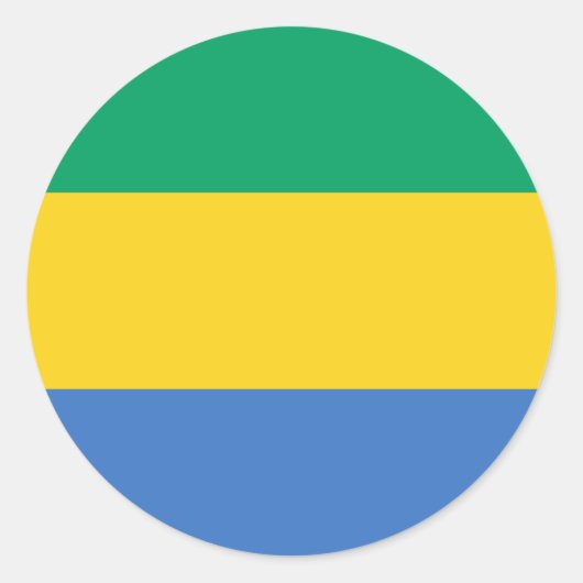 Gabon Flag Runder Aufkleber (Vorderseite)