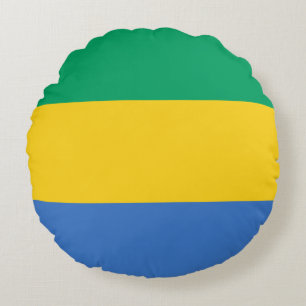 Gabon Flag Rundes Kissen