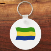 Gabon Flag Schlüsselanhänger (Vorderseite)