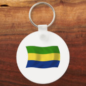 Gabon Flag Schlüsselanhänger (Vorderseite)