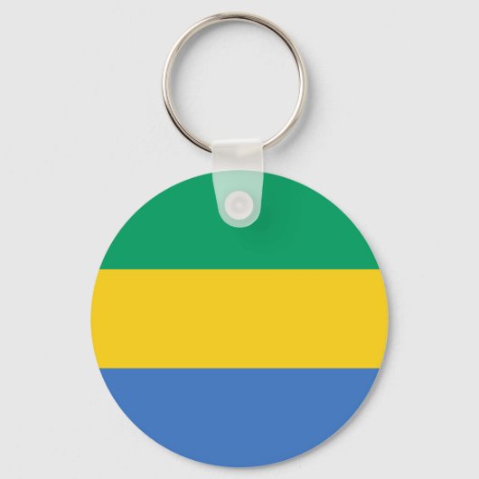 Gabon Flag Schlüsselanhänger (Vorderseite)