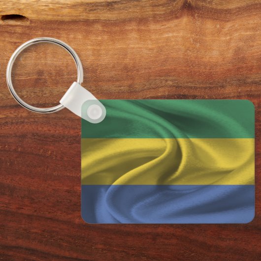 Gabon Flag Schlüsselanhänger (Rückseite)