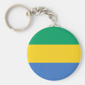 Gabon Flag Schlüsselanhänger (Vorne)