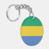 Gabon Flag Schlüsselanhänger (Vorderseite links)