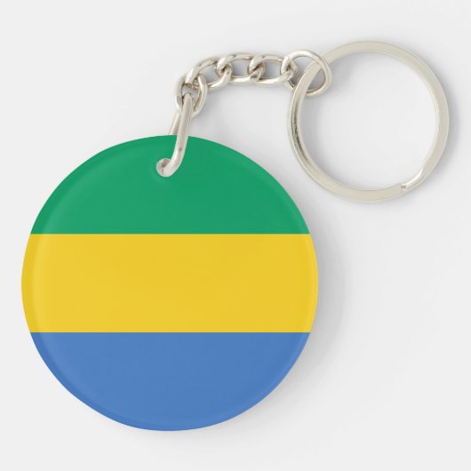 Gabon Flag Schlüsselanhänger (Rückseite)