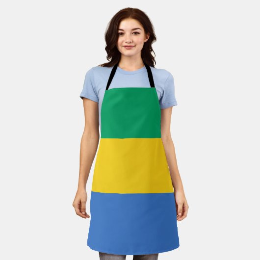 Gabon Flag Schürze (Getragen)