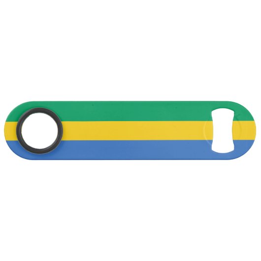 Gabon Flag Speed Flaschenöffner (Vorderseite (Horizontal))