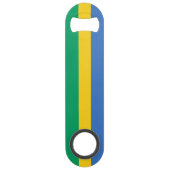 Gabon Flag Speed Flaschenöffner (Vorderseite)