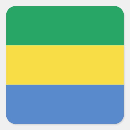 Gabon Flag Sticker (Vorderseite)