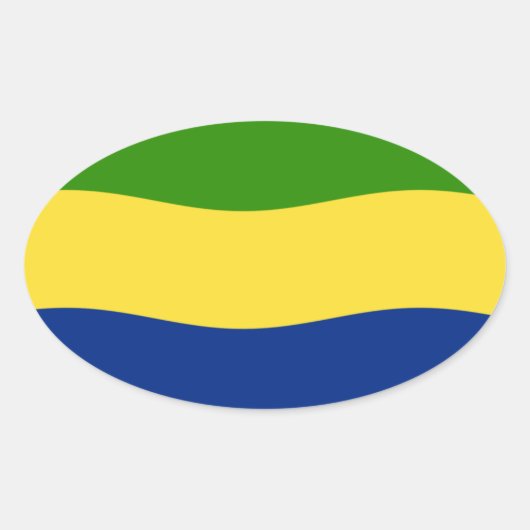 Gabon Flag Sticker (Vorderseite)