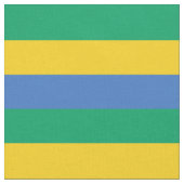 Gabon Flag Stoff (Nahaufnahme)