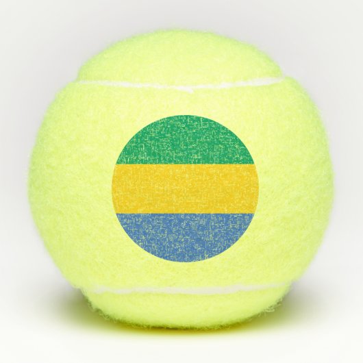 Gabon Flag Tennisbälle (Vorderseite)