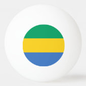 Gabon Flag Tischtennisball (Vorderseite)