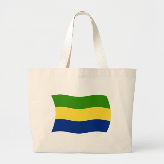 Gabon Flag Tote Bag Jumbo Stoffbeutel (Vorne)