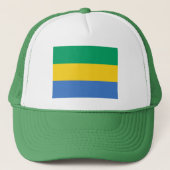 Gabon Flag Truckerkappe (Vorderseite)
