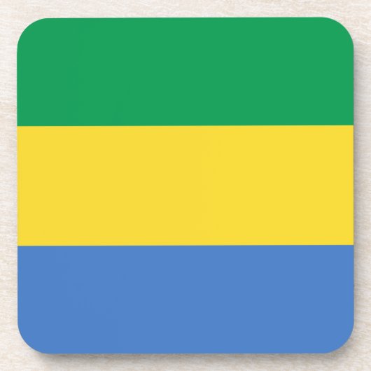 Gabon Flag Untersetzer (Vorderseite)
