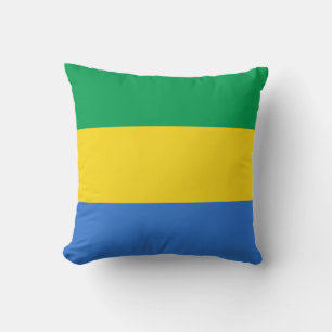 Gabon Flag x Flag Kissen