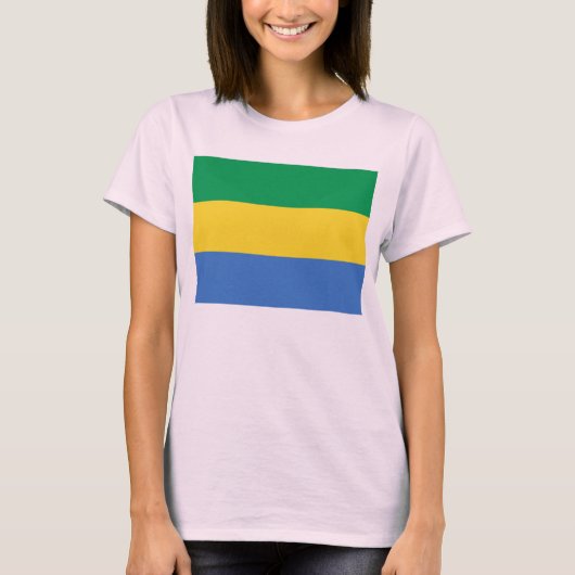 Gabon Flag x Map T - Shirt (Vorderseite)