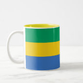 Gabon Flag Zweifarbige Tasse (Links)