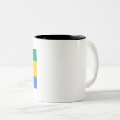 Gabon Flag Zweifarbige Tasse (VorderseiteRechts)