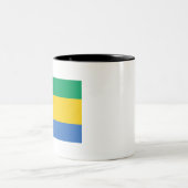 Gabon Flag Zweifarbige Tasse (Mittel)