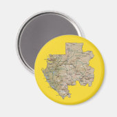 Gabon Map Magnet (Vorderseite/Rückseite)