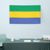 Gabon National Flag Rectangular Event Banner (Messeveranstaltung)