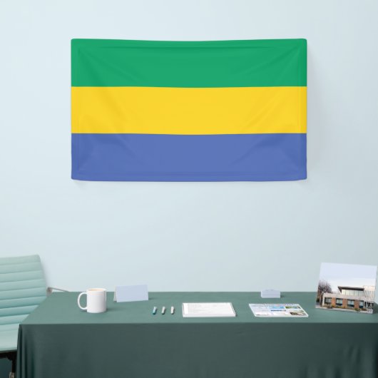 Gabon National Flag Rectangular Event Banner (Messeveranstaltung)