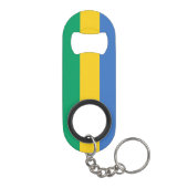 Gabon National Pride Patriotic Mini Flaschenöffner (Rückseite)