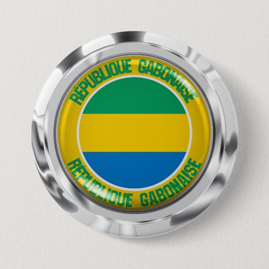 Gabon Round Emblem Button (Vorderseite)
