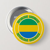 Gabon Round Emblem Button (Vorne & Hinten)