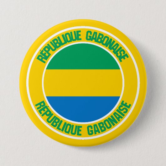 Gabon Round Emblem Button (Vorderseite)