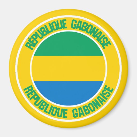 Gabon Round Emblem Magnet (Vorne)
