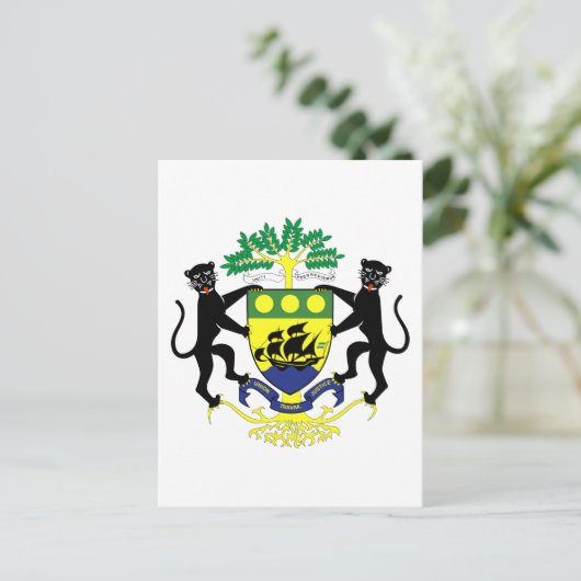 Gabonemblem Postkarte (Stehend Vorderseite)
