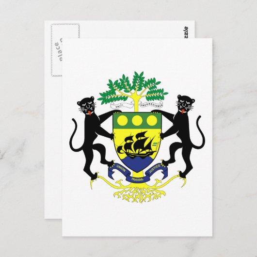 Gabonemblem Postkarte (Vorne/Hinten)