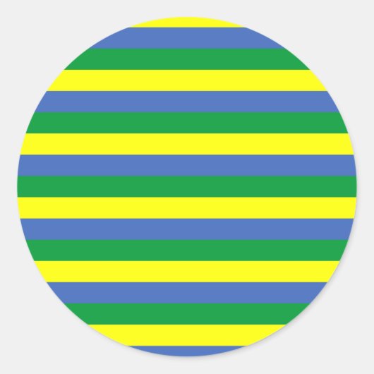 Gabonenstreifen Runder Aufkleber (Vorderseite)