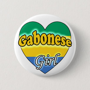 Gabonese Girl Button
