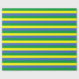 Gabonflagge Streifen Land Symbol grün blau Yello Geschenkpapier