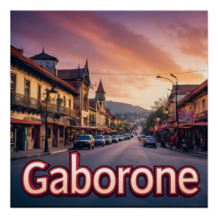 Gaborone Botswana City Stolz 📍 Poster