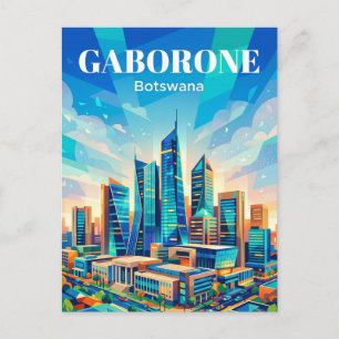 Gaborone CBD Botswana Postkarte