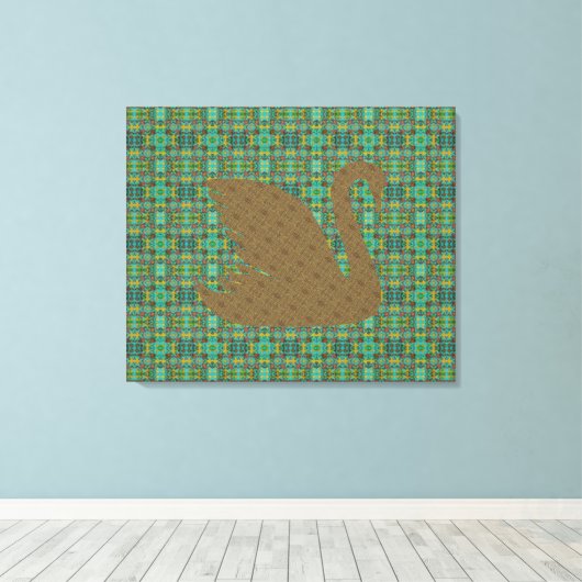 Gabriel bei den Toren und dem Goldenen Schwan Leinwanddruck (Insitu (Holzboden))