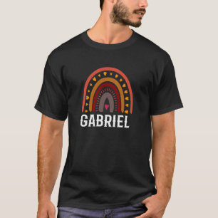Gabriel Colorful Rainbow Männer Kindernamensgedank T-Shirt