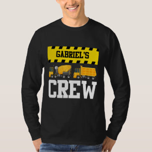 Gabriel Construction Crew Custom Dumptruck Dump Tr T-Shirt