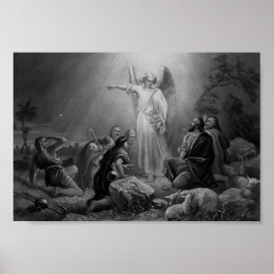 Gabriel, der die Geburt von Jesus ankündigt Poster