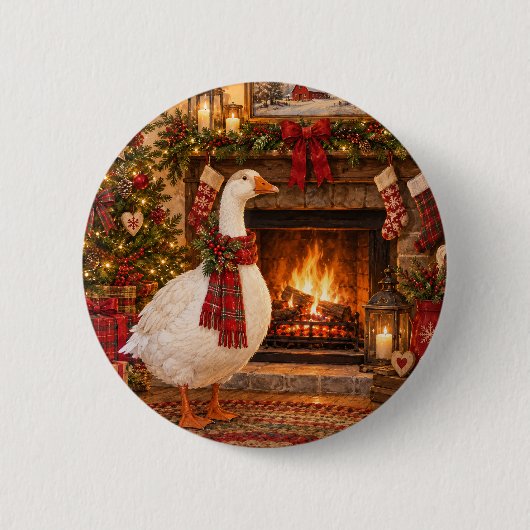 Gabriel die Weihnachtsgans Button (Vorderseite)