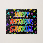 "GABRIEL" First Name, Fun "HAPPY BIRTHDAY" Puzzle (Horizontal)